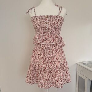 Paper Crane Pink Floral Kids Matching Set